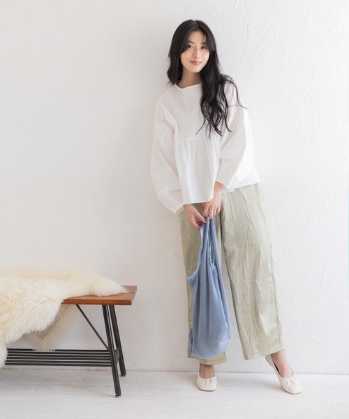 Mysa&Liina（ミーサリーナ）の「サテンパンツ（その他パンツ・レディース・グリーン/ブラウン/ベージュ・M）」の6枚目の写真