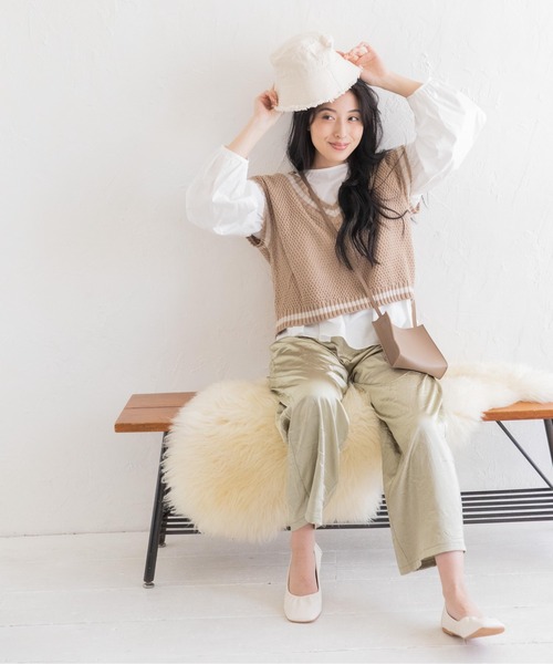 Mysa&Liina（ミーサリーナ）の「サテンパンツ（その他パンツ・レディース・グリーン/ブラウン/ベージュ・M）」の15枚目の写真