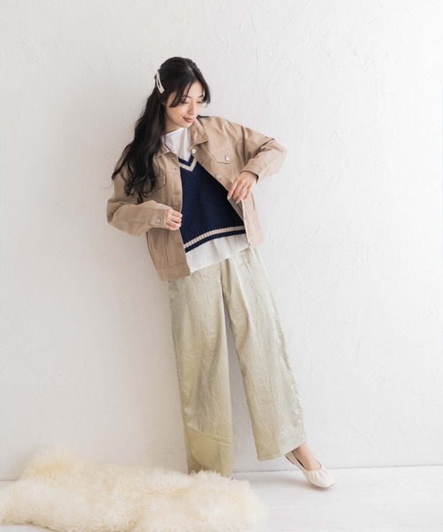 Mysa&Liina（ミーサリーナ）の「サテンパンツ（その他パンツ・レディース・グリーン/ブラウン/ベージュ・M）」の16枚目の写真