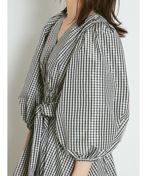 SNIDEL（スナイデル）の「タフタボリュームミディワンピース