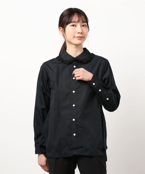 襟レースフリルブロードブラウス シャツ ブラウス H A K ハク のファッション通販 Zozotown