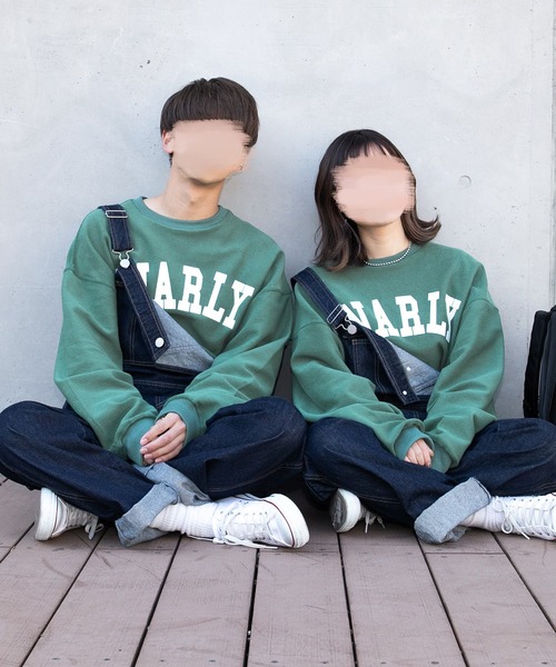 PairPair（ペアペア）の「ヘビーウェイトBIGロゴスウェット(ユニセックス)（スウェット・メンズ・ライトグレー/グリーン/スミクロ・MEDIUM/LARGE）」の3枚目の写真