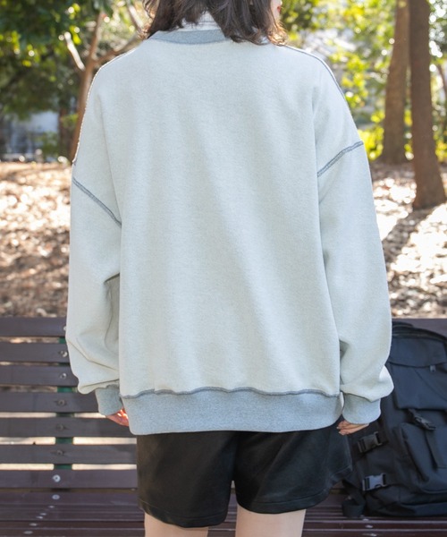 PairPair（ペアペア）の「ヘビーウェイトBIGロゴスウェット(ユニセックス)（スウェット・メンズ・ライトグレー/グリーン/スミクロ・MEDIUM/LARGE）」の4枚目の写真