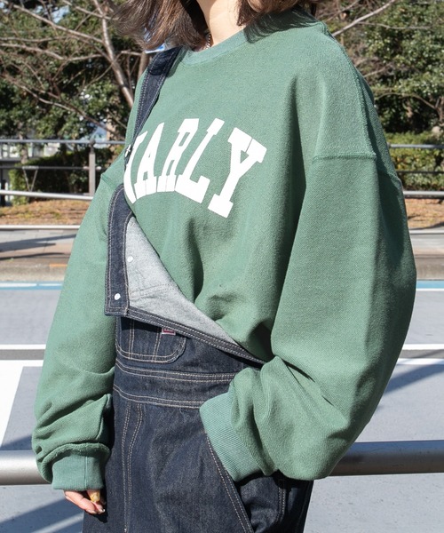 PairPair（ペアペア）の「ヘビーウェイトBIGロゴスウェット(ユニセックス)（スウェット・メンズ・ライトグレー/グリーン/スミクロ・MEDIUM/LARGE）」の9枚目の写真