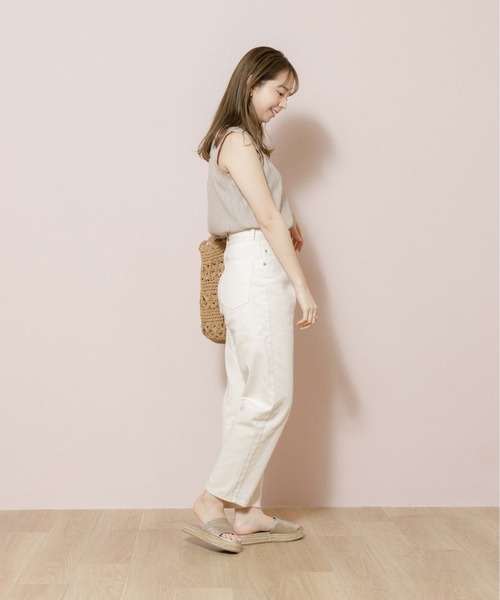 flower(フラワー)の「マインデニムパンツ3(デニムパンツ・レディース・アイボリー/ブラック・SMALL/MEDIUM)」の18枚目の写真