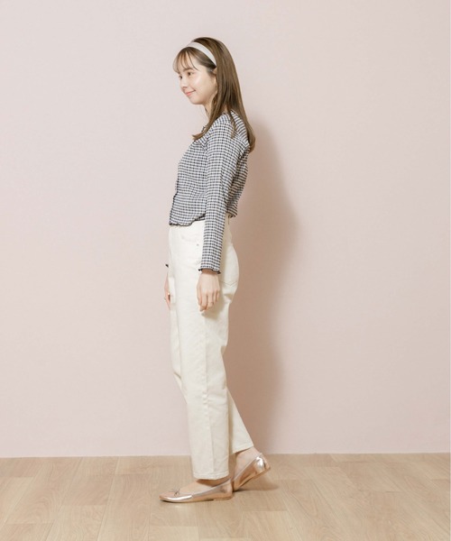 flower(フラワー)の「マインデニムパンツ3(デニムパンツ・レディース・アイボリー/ブラック・SMALL/MEDIUM)」の20枚目の写真