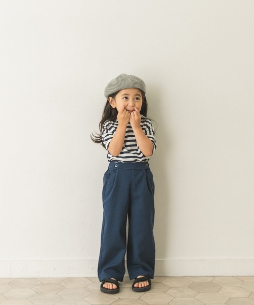 URBAN RESEARCH DOORS（アーバンリサーチドアーズ）の「綿麻ベレー(KIDS)（ハンチング/ベレー帽・キッズ・ネイビー/グレー系その他・ONE）」の4枚目の写真