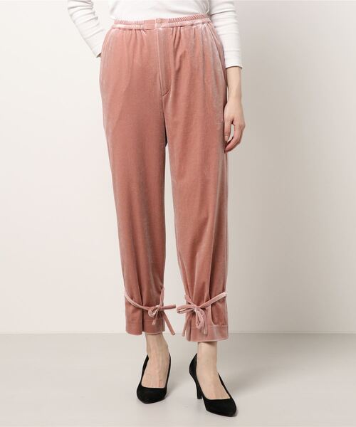 JOURNAL STANDARD（ジャーナルスタンダード）の「ベロアタイドヘムパンツ（その他パンツ・レディース・モスグリーン/バーガンディー・38/36）」の21枚目の写真