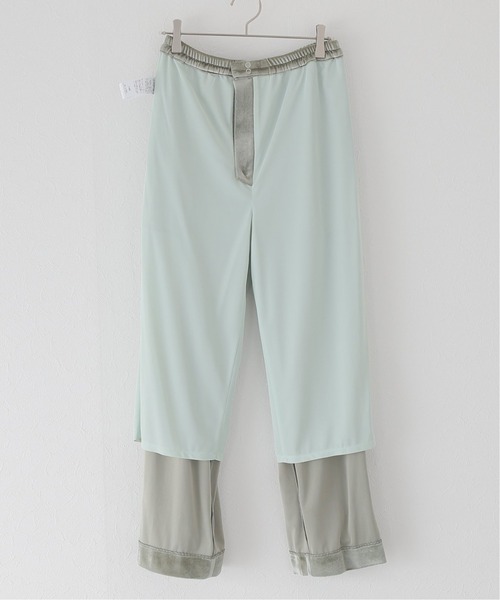 JOURNAL STANDARD（ジャーナルスタンダード）の「ベロアタイドヘムパンツ（その他パンツ・レディース・モスグリーン/バーガンディー・38/36）」の11枚目の写真