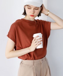 GeeRA | 【21夏新着】綿100％フレンチスリーブチュニックＴシャツ(Tシャツ/カットソー)