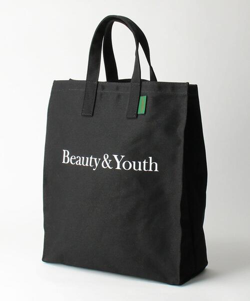 BEAUTY&YOUTH UNITED ARROWS（ビューティーアンドユースユナイテッドアローズ）の「BY SOUVENIR キャンバス トートバッグ M（トートバッグ・メンズ・ホワイト/ブラック・FREE）」の3枚目の写真