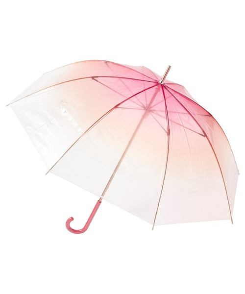 ❤️さっとん3 ❤️新品未使用❤️淡いピンクのグラデーションが爽やかな長傘❤️ 傘 レディース 長傘 通販 おしゃれ 60cm ワンタッチ 8本骨