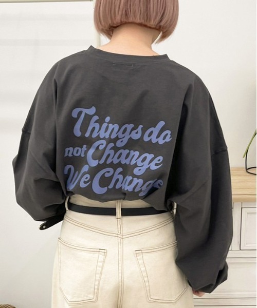 apres jour（アプレジュール）の「アソートビッグスリットロンT【ZOZOTOWN限定アイテム】（Tシャツ/カットソー・レディース・オフホワイト/ホワイト系その他/ホワイト系その他3/アイボリー/ブラック系その他/ミント/ダークブルー/ブラック/ラベンダー/ホワイト系その他2・フリー/X-LARGE）」の8枚目の写真