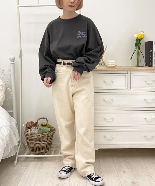 apres jour（アプレジュール）の「アソートビッグスリットロンT【ZOZOTOWN限定アイテム】（Tシャツ/カットソー・レディース・オフホワイト/ホワイト系その他/ホワイト系その他3/アイボリー/ブラック系その他/ミント/ダークブルー/ブラック/ラベンダー/ホワイト系その他2・フリー/X-LARGE）」の18枚目の写真