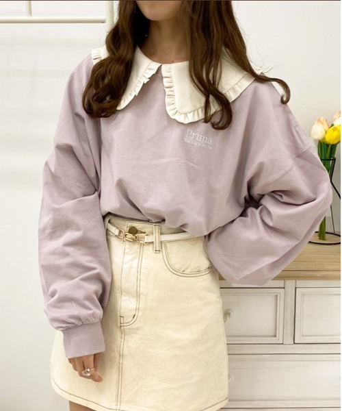 apres jour（アプレジュール）の「アソートビッグスリットロンT【ZOZOTOWN限定アイテム】（Tシャツ/カットソー・レディース・オフホワイト/ホワイト系その他/ホワイト系その他3/アイボリー/ブラック系その他/ミント/ダークブルー/ブラック/ラベンダー/ホワイト系その他2・フリー/X-LARGE）」の22枚目の写真