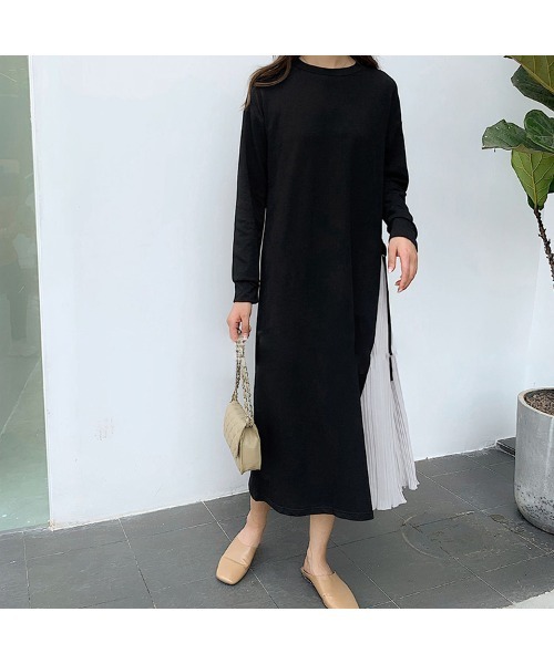 大人シルエット セール ワンピース ドレス ワンピース ミモレ丈サイドデザインワンピース ワンピース おしゃれスタ オシャレスタ のファッション