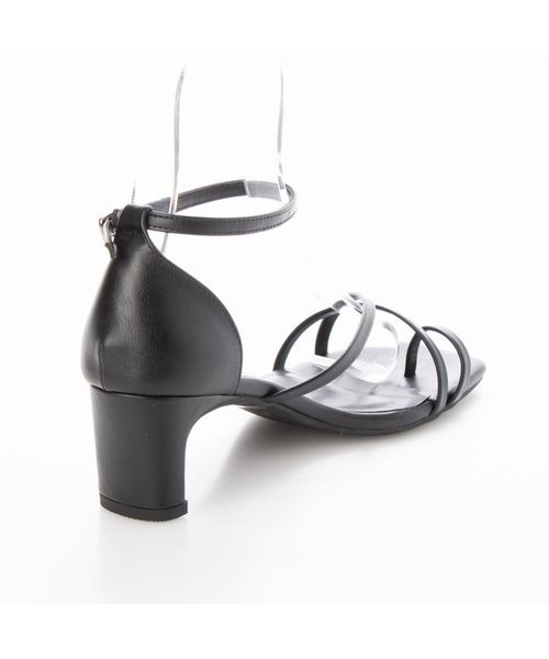 Fin（フィン）の「スクエアトゥセットバックヒールサンダル【低反発スポンジ入り】（サンダル・レディース・ブラック/キャメル/カーキ/ベージュ/ブロンズ・22.5cm/23.5cm/23cm/24.5cm/24cm）」の8枚目の写真