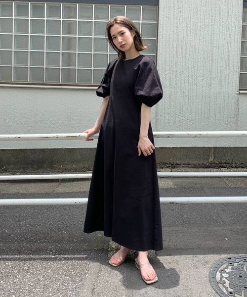 ワンピース ドレス ワンピースバックオープンパフスリーブワンピース ロングワンピース ワンピース Ciaopanic チャオパニック のファッション