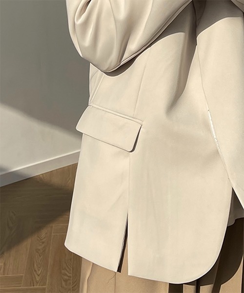 WESTBOY（ウエストボーイ）の「【COLN】Side Slit Tailored Jacket CLN21S10OT（テーラードジャケット・メンズ・ブラック/ベージュ・M/L/XL）」の3枚目の写真