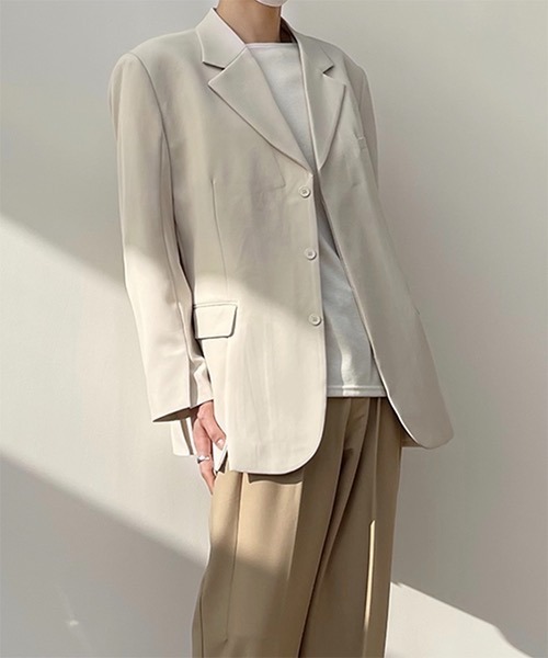 WESTBOY（ウエストボーイ）の「【COLN】Side Slit Tailored Jacket CLN21S10OT（テーラードジャケット・メンズ・ブラック/ベージュ・M/L/XL）」の6枚目の写真