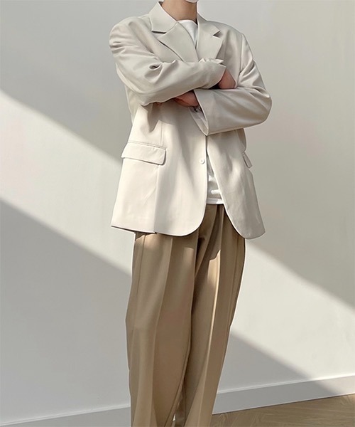 WESTBOY（ウエストボーイ）の「【COLN】Side Slit Tailored Jacket CLN21S10OT（テーラードジャケット・メンズ・ブラック/ベージュ・M/L/XL）」の8枚目の写真