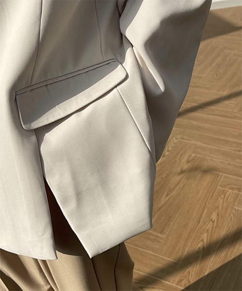 WESTBOY（ウエストボーイ）の「【COLN】Side Slit Tailored Jacket CLN21S10OT（テーラードジャケット・メンズ・ブラック/ベージュ・M/L/XL）」の9枚目の写真