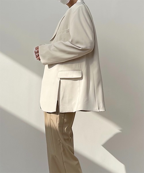 WESTBOY（ウエストボーイ）の「【COLN】Side Slit Tailored Jacket CLN21S10OT（テーラードジャケット・メンズ・ブラック/ベージュ・M/L/XL）」の10枚目の写真