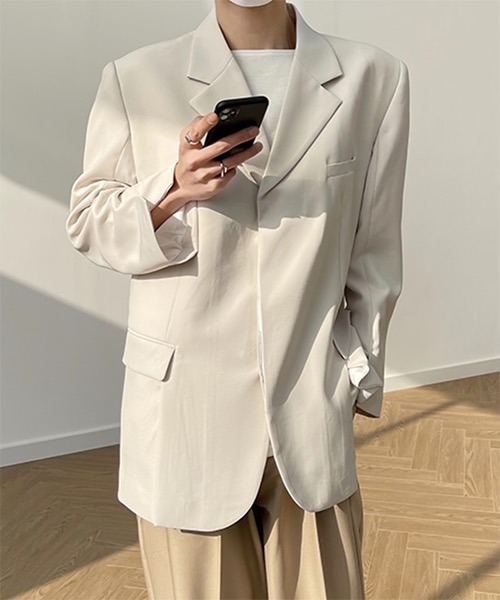 WESTBOY（ウエストボーイ）の「【COLN】Side Slit Tailored Jacket CLN21S10OT（テーラードジャケット・メンズ・ブラック/ベージュ・M/L/XL）」の11枚目の写真