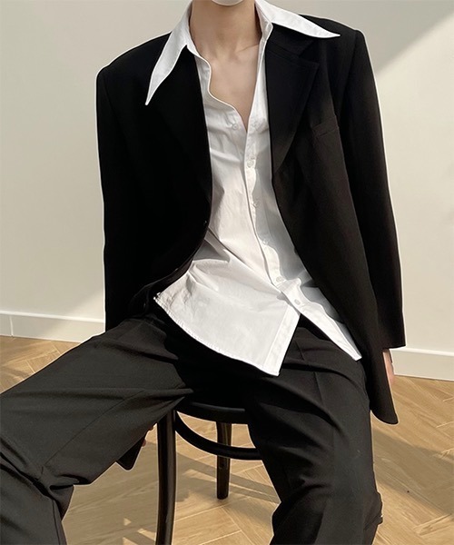 WESTBOY（ウエストボーイ）の「【COLN】Side Slit Tailored Jacket CLN21S10OT（テーラードジャケット・メンズ・ブラック/ベージュ・M/L/XL）」の15枚目の写真