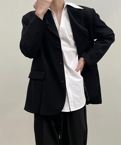 WESTBOY（ウエストボーイ）の「【COLN】Side Slit Tailored Jacket CLN21S10OT（テーラードジャケット・メンズ・ブラック/ベージュ・M/L/XL）」の20枚目の写真