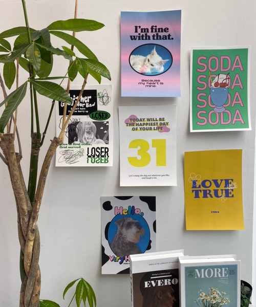 SPINNS（スピンズ）の「【インテリア】LOVEデザイン A4サイズポスター（ポスター/アート・レディース・オレンジ・ONESIZE）」の3枚目の写真