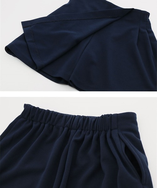 Catherine Cottage（キャサリンコテージ）の「無地ポンチキュロット ラップキュロット（スカート・キッズ・ブラック/ネイビー・100/110/120/130/165/140/150/160）」の11枚目の写真