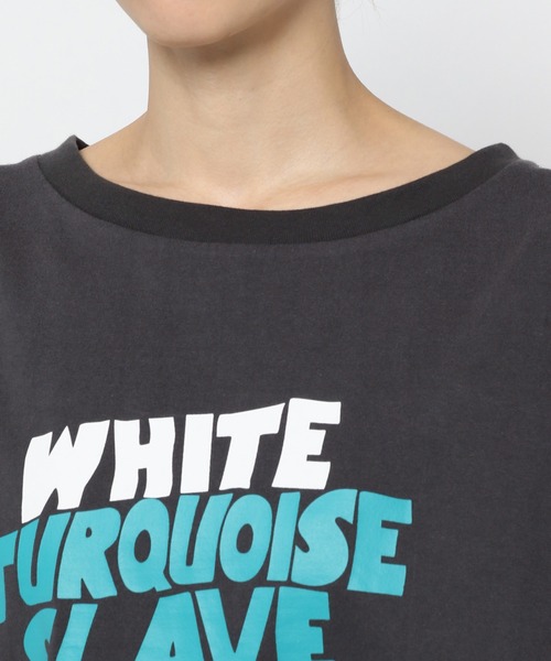 niko and...（ニコアンド）の「ジャケライクプリントTシャツ（Tシャツ/カットソー・レディース・ホワイト/ブラック/ベージュ・MEDIUM/LARGE）」の5枚目の写真