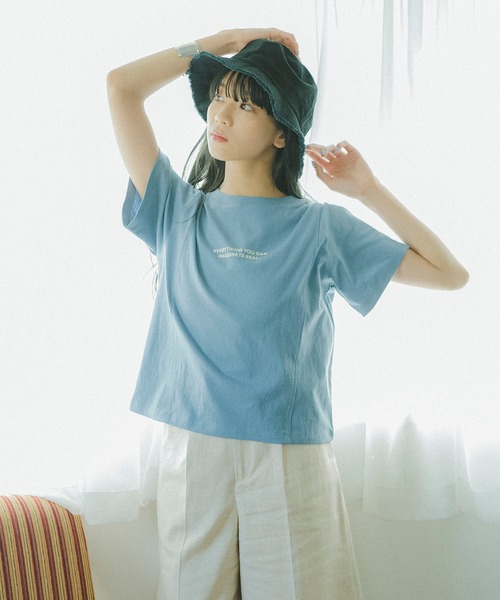 FREE'S MART（フリーズマート）の「◆アウトロックロゴプリントＴシャツ（Tシャツ/カットソー・レディース・ホワイト/ブラック/ブルー・FREE）」の3枚目の写真