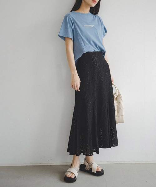 FREE'S MART（フリーズマート）の「◆アウトロックロゴプリントＴシャツ（Tシャツ/カットソー・レディース・ホワイト/ブラック/ブルー・FREE）」の9枚目の写真