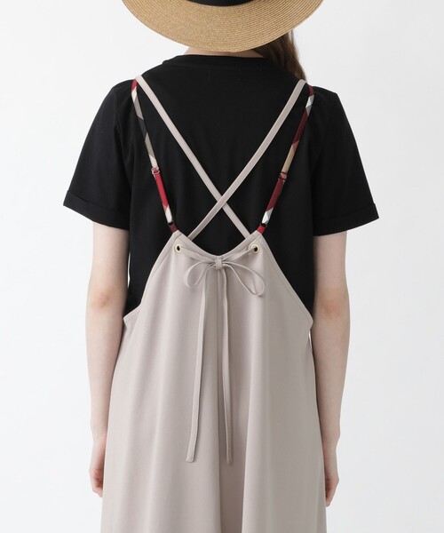 BLUE LABEL CRESTBRIDGE◆▼衣料Aレディーストップ/ハイカウントシルケットポンチエプロンドレス/55j57-750-09 BLUE LABEL CRESTBRIDGE（ブルーレーベルクレストブリッジ）の