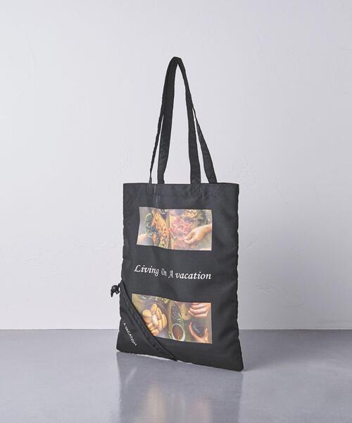 A VACATION(アヴァケーション)の「<A VACATION(ア ヴァケーション)>POCKETABLE BAG-united LOVE project 2021†◆(エコバッグ/サブバッグ・レディース・ブラック・FREE)」の2枚目の写真