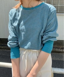 Kastane | スラブリンガーボーダーロンTee(Tシャツ/カットソー)