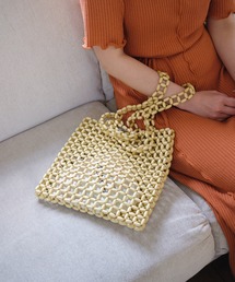 Kastane | ウッドビーズスクエアトートBAG(ショルダーバッグ)