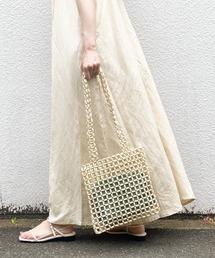 Kastane | ウッドビーズスクエアトートBAG(ショルダーバッグ)