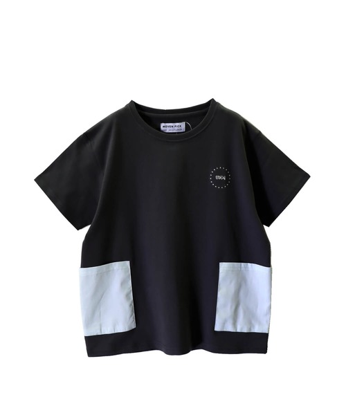 go slow caravan(ゴースローキャラバン)の「MOVENPICK / モーベンピック サイドポケット付きワンポイント刺繍Tシャツ (M4)(Tシャツ/カットソー・キッズ・ブラック/ベージュ・100/110/120/130/140/150/160)」の1枚目の写真