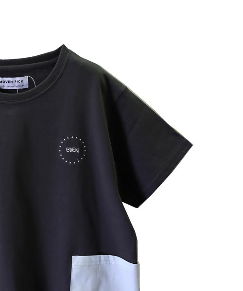 go slow caravan(ゴースローキャラバン)の「MOVENPICK / モーベンピック サイドポケット付きワンポイント刺繍Tシャツ (M4)(Tシャツ/カットソー・キッズ・ブラック/ベージュ・100/110/120/130/140/150/160)」の7枚目の写真