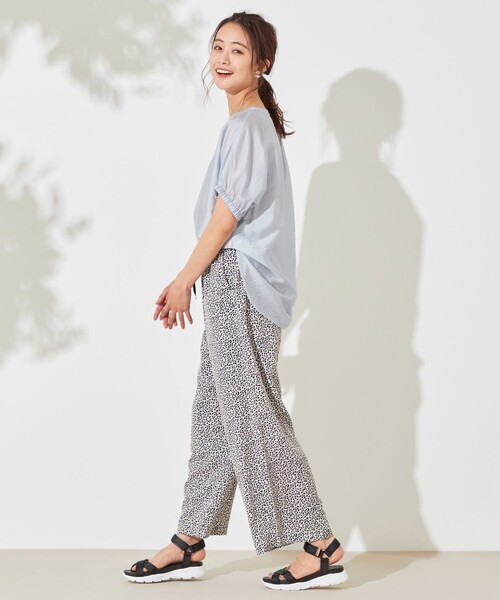 セール】【洗える】リーフプリント パンツ（その他パンツ）｜ANY SIS