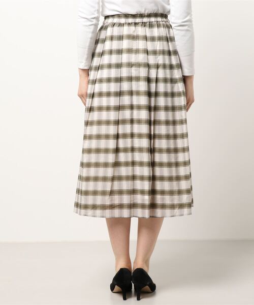 OBLI オブリ　新品オーガンジーチェックスカート ブロックチェックオーガンジースカート | BOTTOMS | OBLI