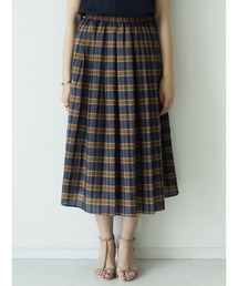 オーガンジーチェックスカート