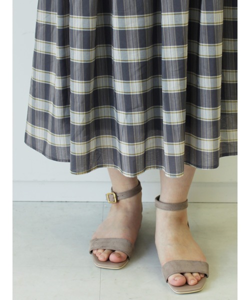 Te chichi（テチチ）の「オーガンジーチェックスカート（スカート・レディース・オフホワイト/チャコールグレー/ネイビー・ﾌﾘ-）」の9枚目の写真