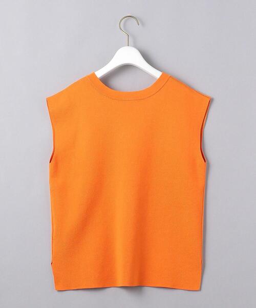 UNITED ARROWS（ユナイテッドアローズ）の「UWCC C Vネック キャップスリーブ ニット◆（ニット/セーター・レディース・ベージュ/オレンジ/ダークグレー・FREE）」の11枚目の写真