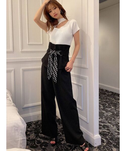 RESEXXY（リゼクシー）の「バックネックリボンニットトップス（ニット/セーター・レディース・ホワイト/ピンク/ブラック・FREE）」の17枚目の写真