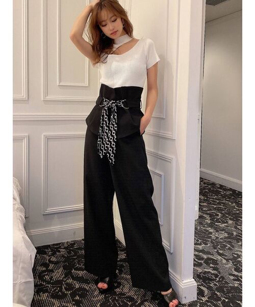 RESEXXY（リゼクシー）の「バックネックリボンニットトップス（ニット/セーター・レディース・ホワイト/ピンク/ブラック・FREE）」の16枚目の写真