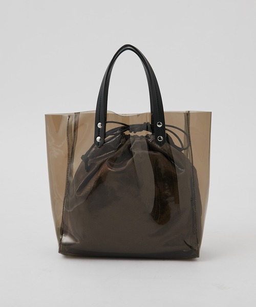 COLONY 2139（コロニートゥーワンスリーナイン）の「巾着付きクリアトートバッグ（トートバッグ・レディース・ホワイト/ブラック/ブラウン/クリア・FREE）」の6枚目の写真